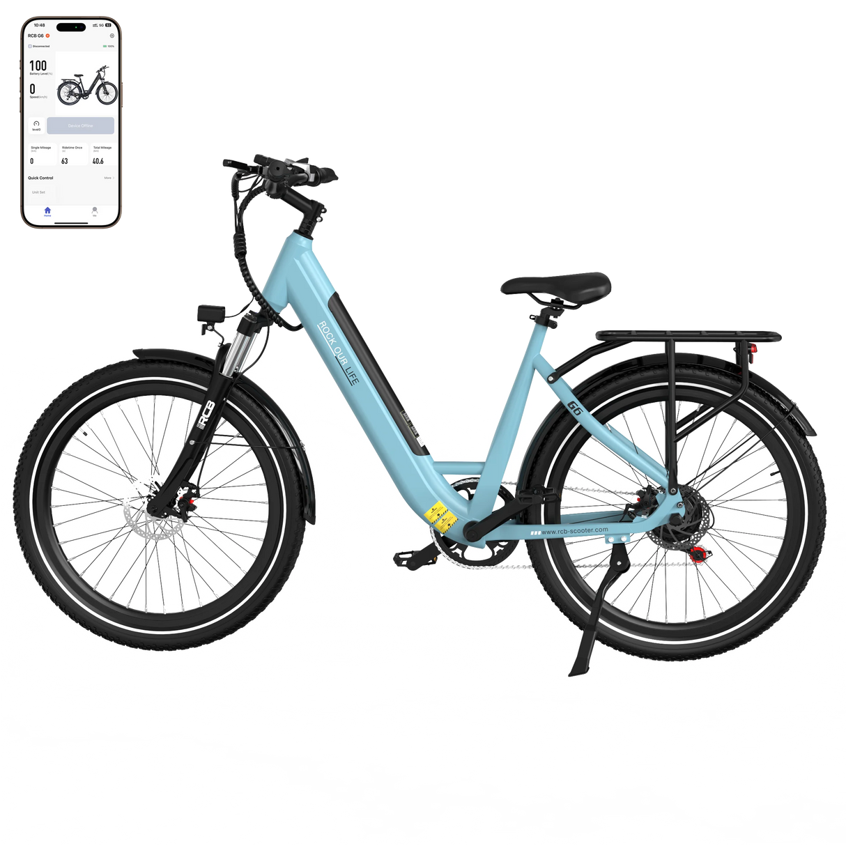 RCB G6 Elektrofahrrad für Erwachsene (RCB App & NFC E Bike)