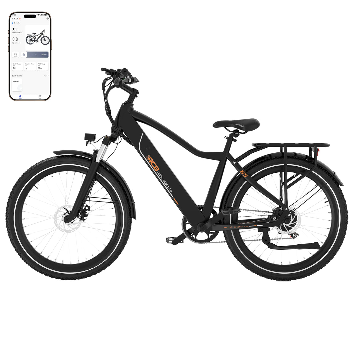 RCB G5 Elektrofahrrad für Erwachsene (RCB App & NFC E Bike)