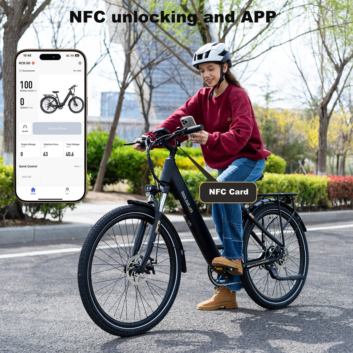 RCB G6 Elektrofahrrad für Erwachsene (RCB App & NFC E Bike)