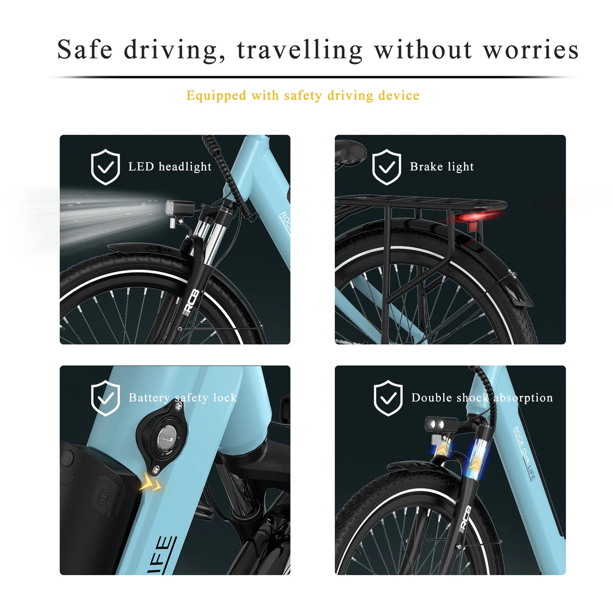 RCB G6 Elektrofahrrad für Erwachsene (RCB App & NFC E Bike)