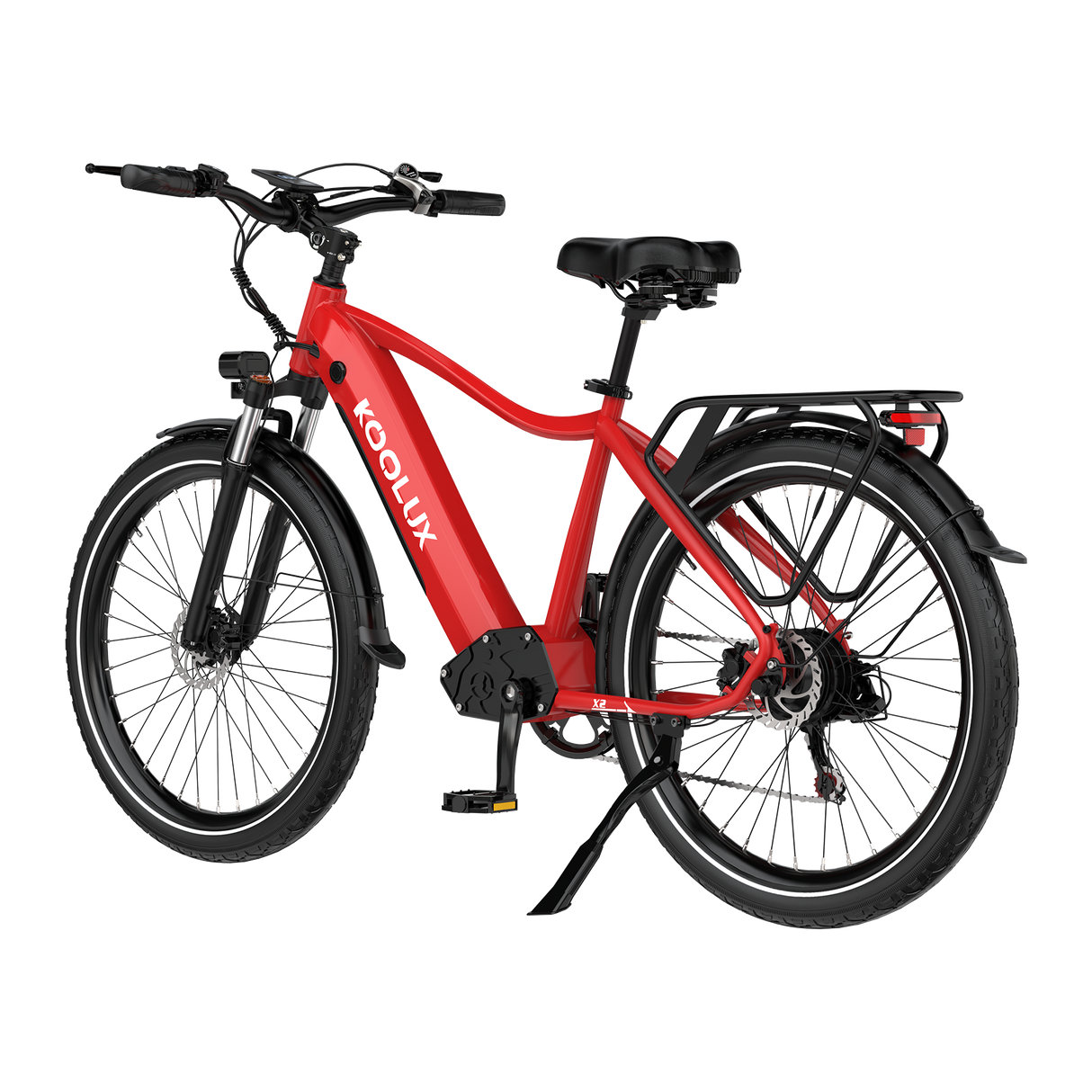 KOOLUX E-Bike X2 Kenda Tyre E-Bike, Red, Lateral Image3
