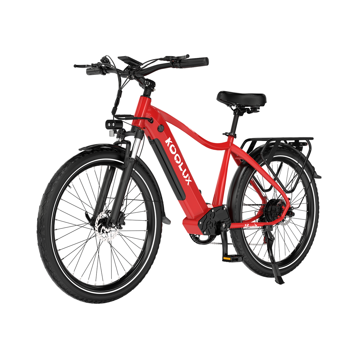 KOOLUX E-Bike X2 Kenda Tyre E-Bike, Red, Lateral Image4
