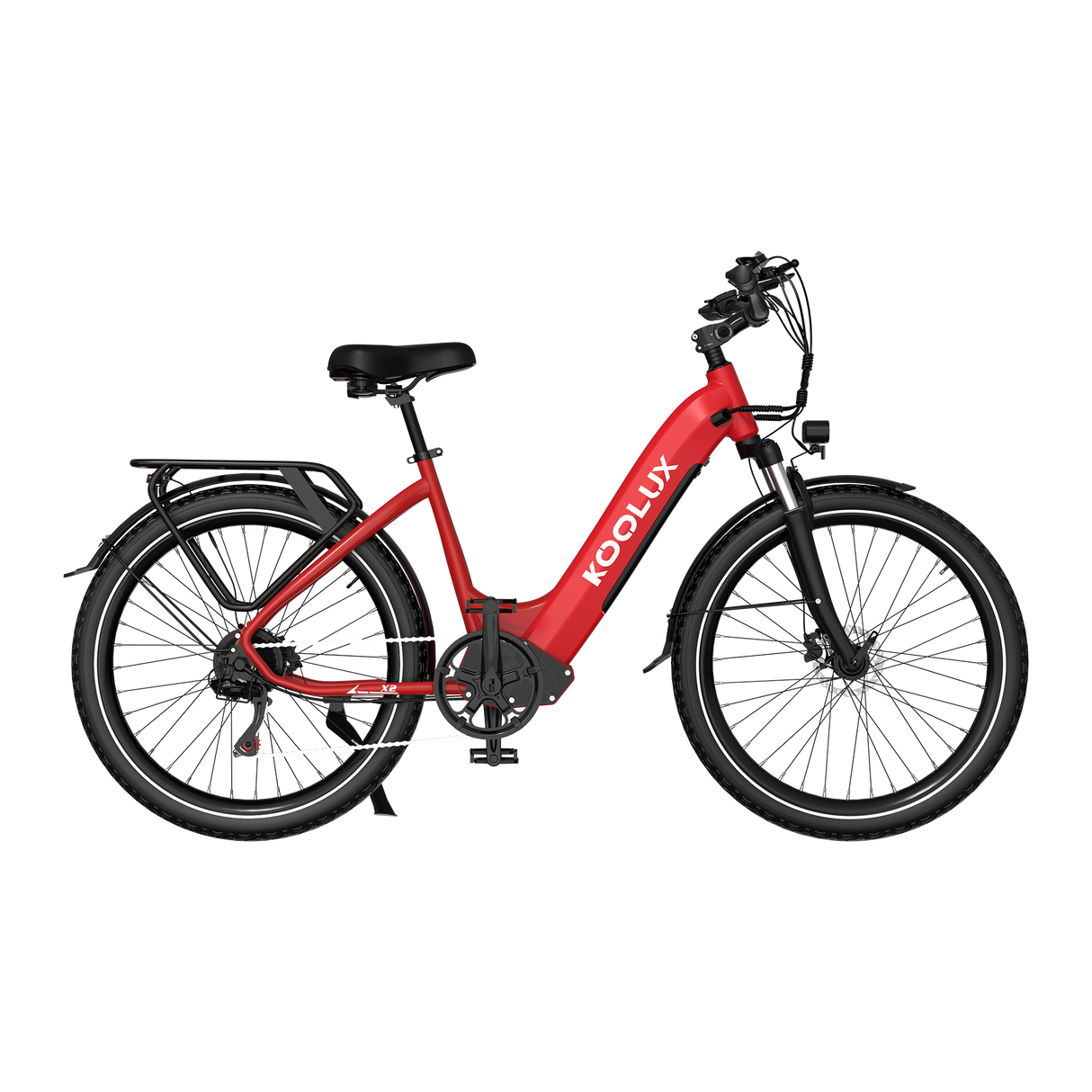 KOOLUX E-Bike X2 Kenda Tyre E-Bike, Red, Positive Image