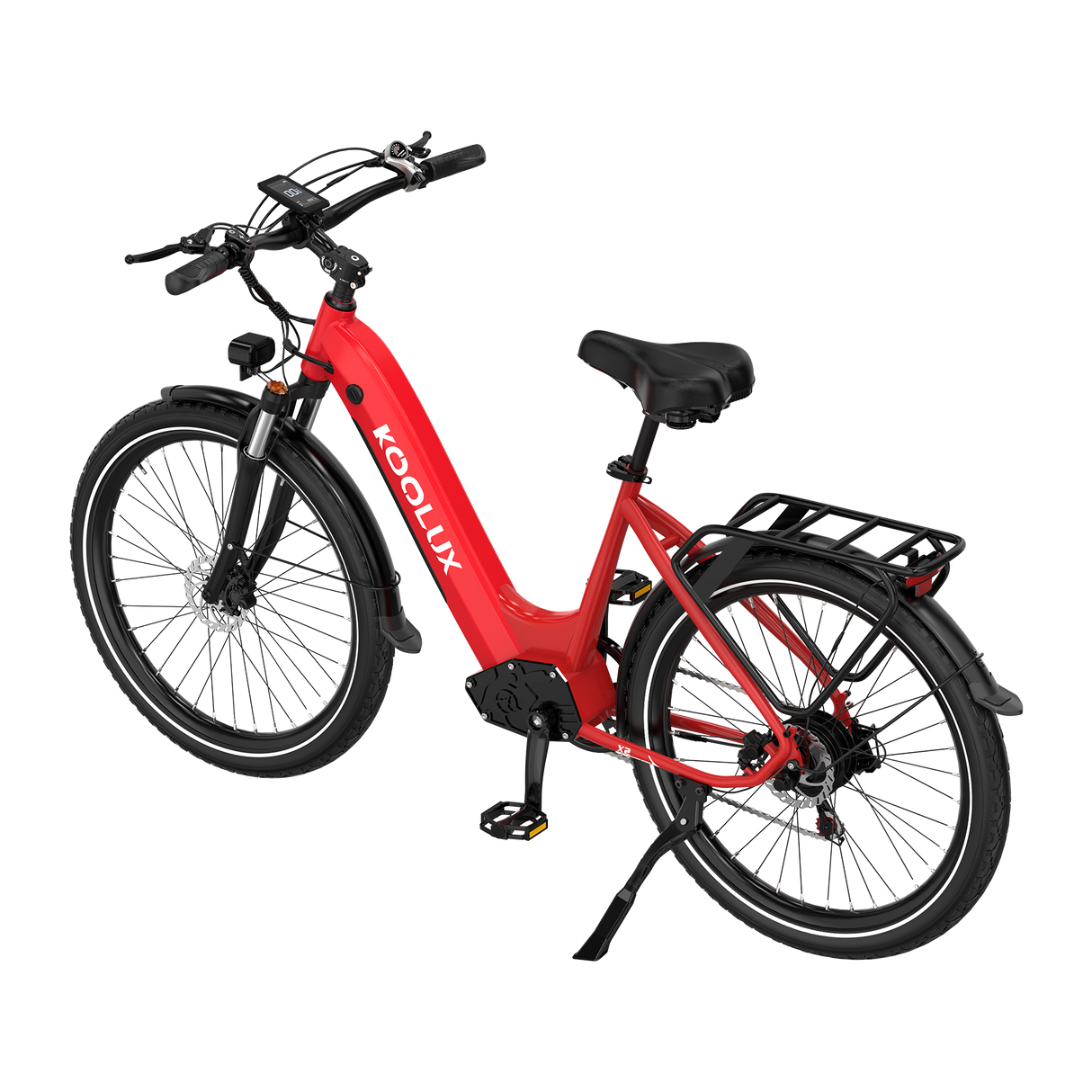 KOOLUX E-Bike X2 Kenda Tyre E-Bike, Red, Lateral Image3