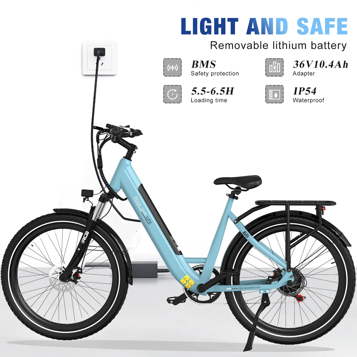 RCB G6 Elektrofahrrad für Erwachsene (RCB App & NFC E Bike)