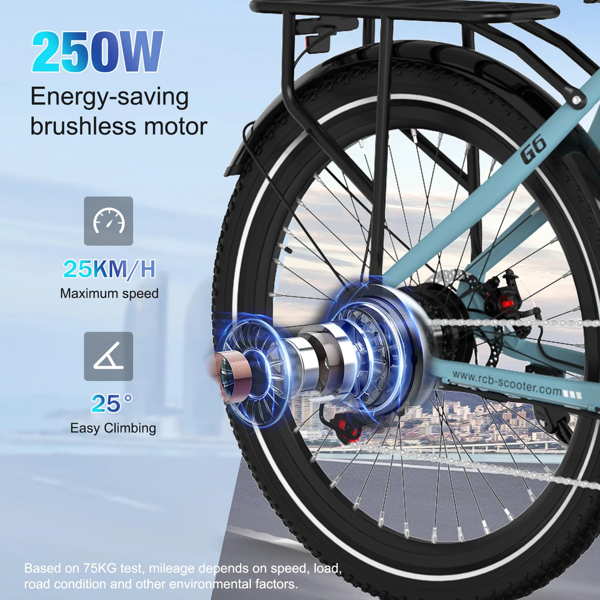 RCB G6 Elektrofahrrad für Erwachsene (RCB App & NFC E Bike)