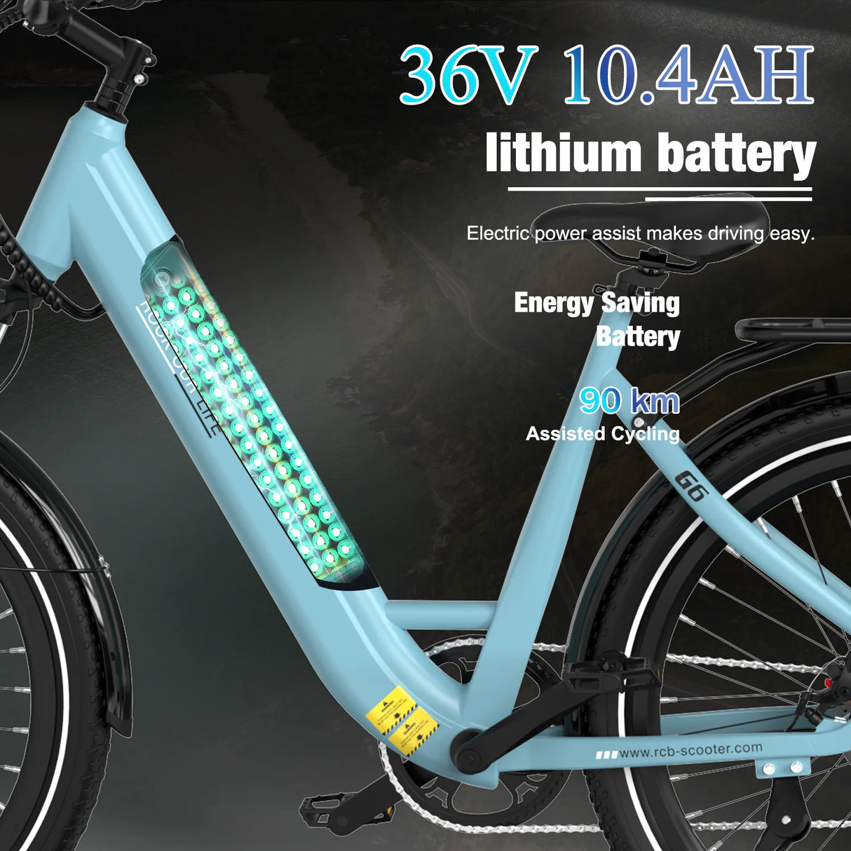 RCB G6 Elektrofahrrad für Erwachsene (RCB App & NFC E Bike)