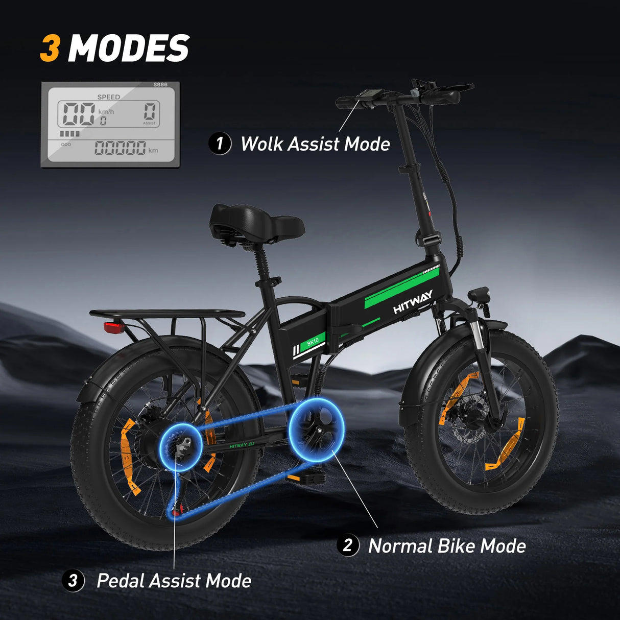 HITWAY BK10S -Falten -Elektrofahrrad
