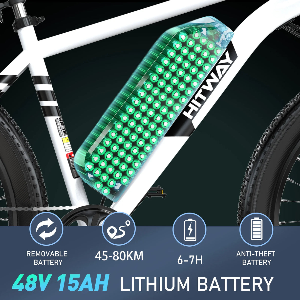 HITWAY BK15 3.0 Fettreifen Elektrofahrrad
