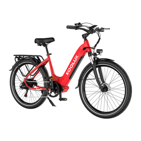 KOOLUX E-Bike X2 Kenda Tyre E-Bike, Red, Lateral Image2