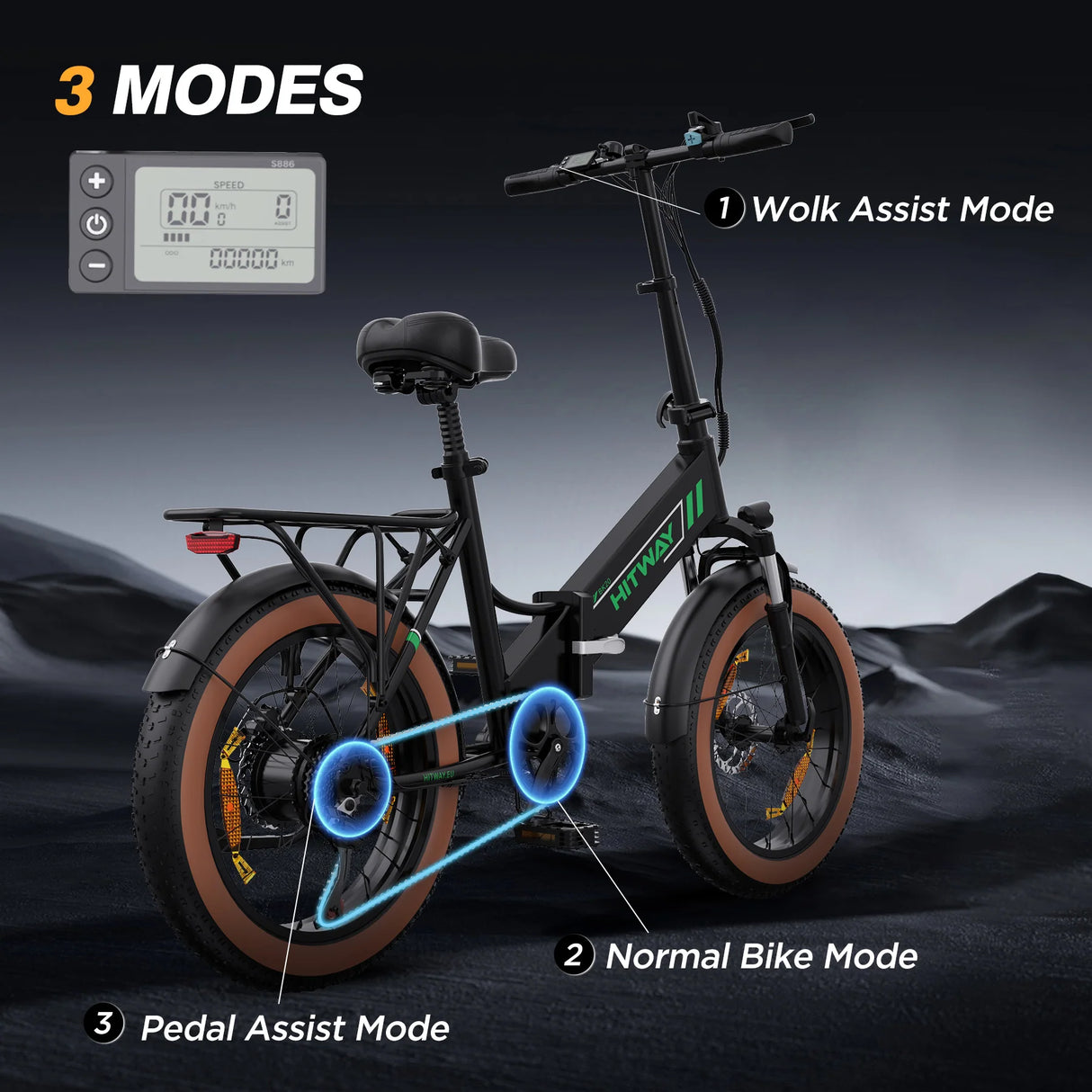HITWAY BK20 Klappe elektrisches Fahrrad